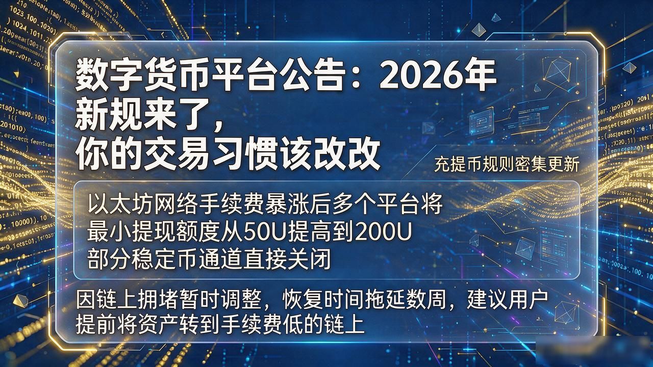 数字货币平台公告：2026年新规来了，你的交易习惯该改改