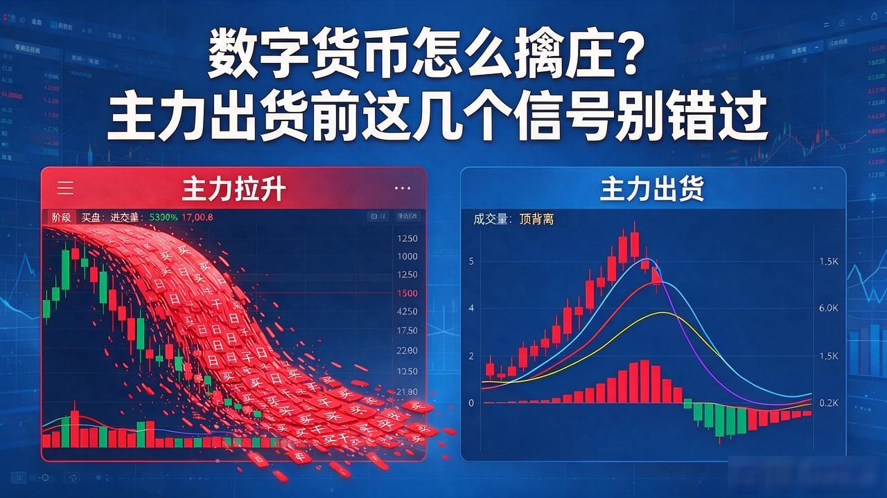 数字货币怎么擒庄？主力出货前这几个信号别错过