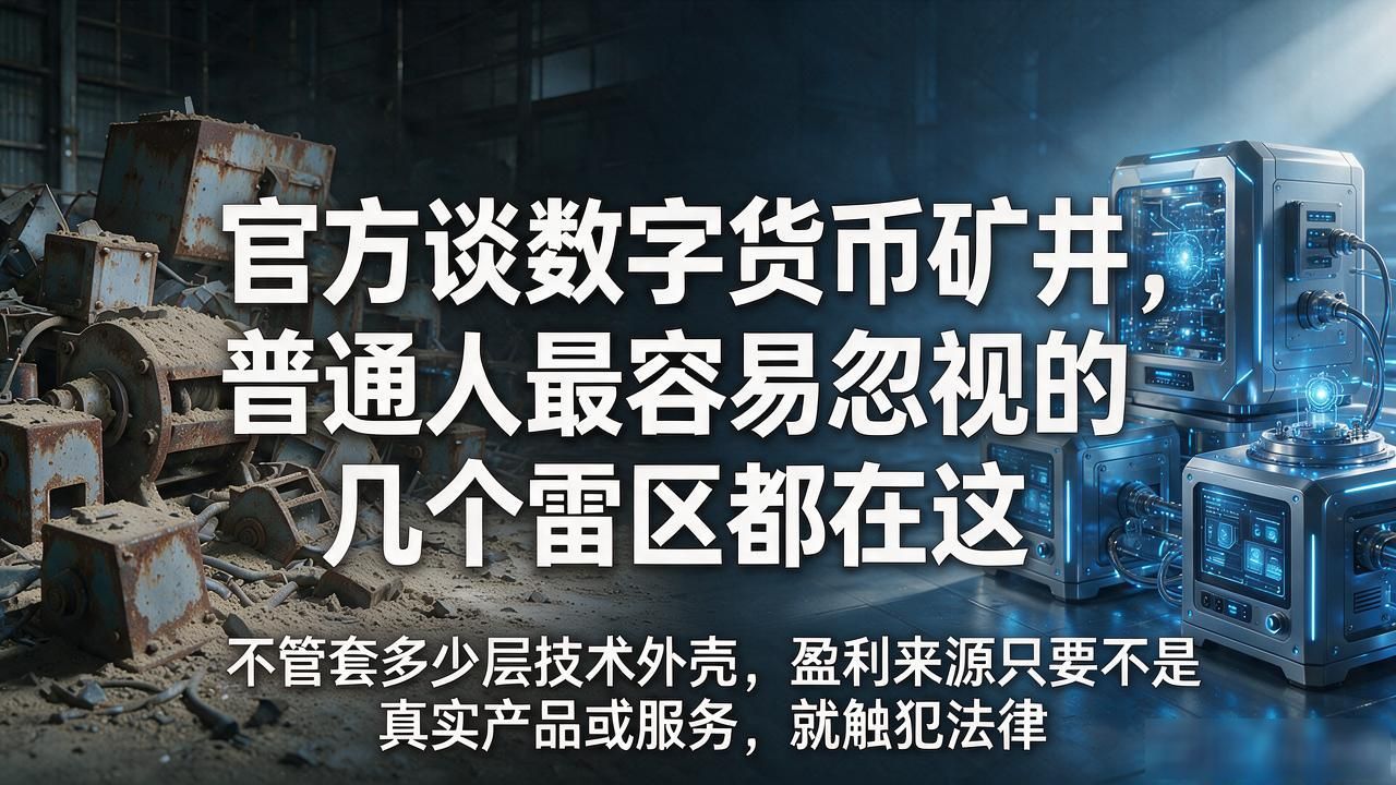 官方谈数字货币矿井，普通人最容易忽视的几个雷区都在这