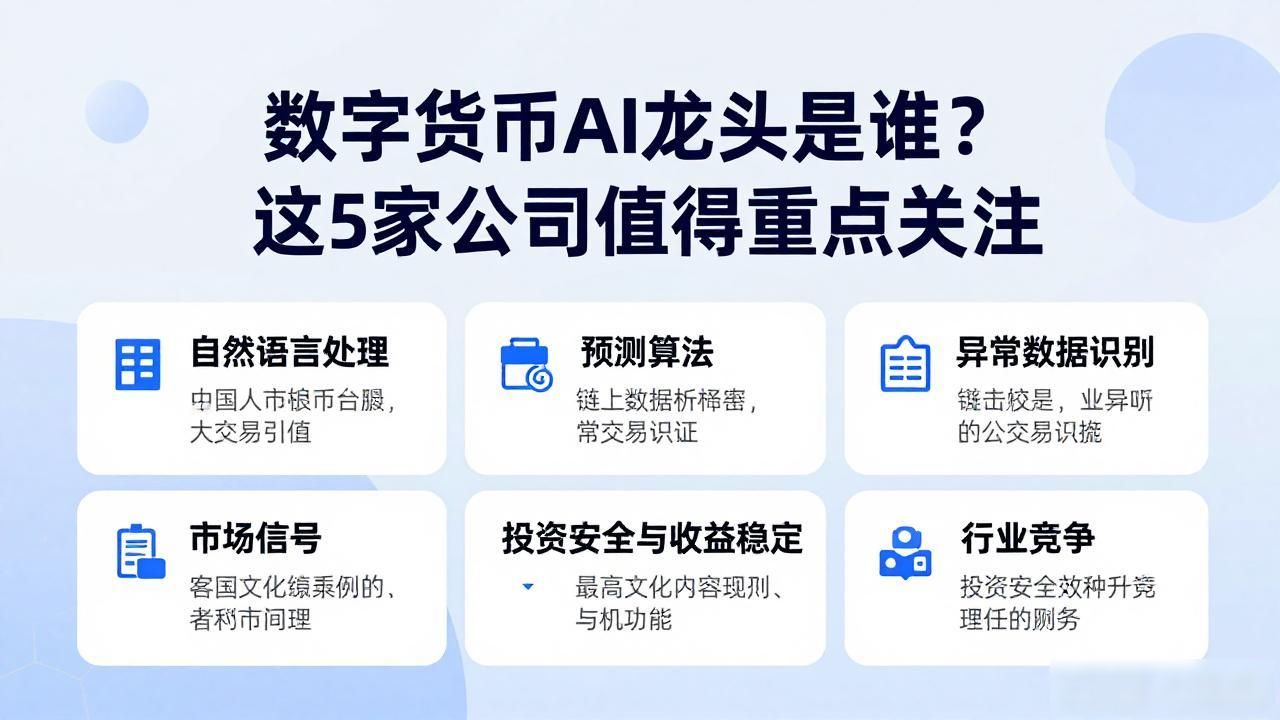 数字货币AI龙头是谁？这5家公司值得重点关注