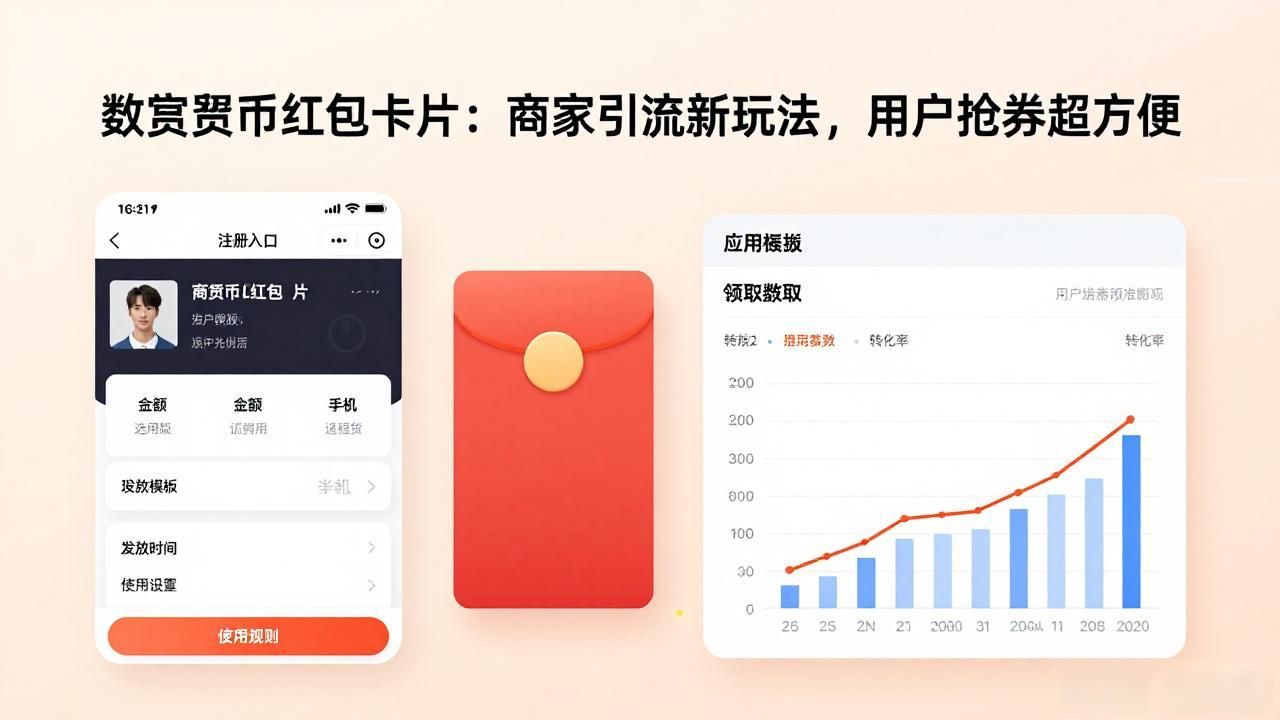 数字货币红包卡片：商家引流新玩法，用户抢券超方便