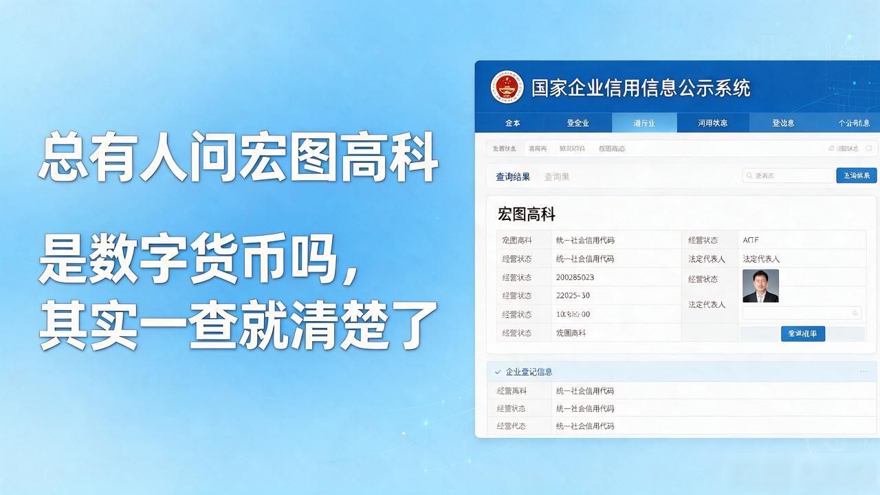总有人问宏图高科是数字货币吗，其实一查就清楚了