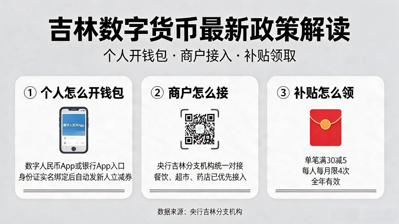 吉林数字货币最新政策解读：个人怎么开钱包、商户怎么接、补贴怎么领