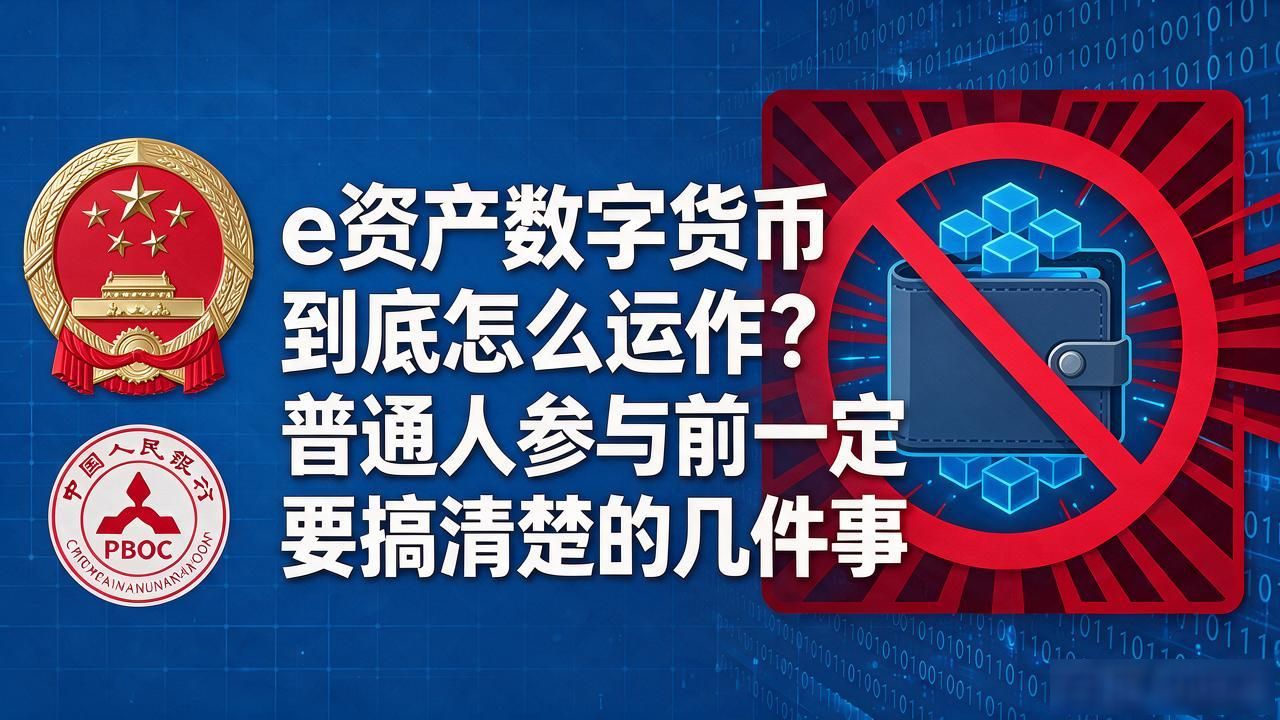 e资产数字货币到底怎么运作？普通人参与前一定要搞清楚的几件事