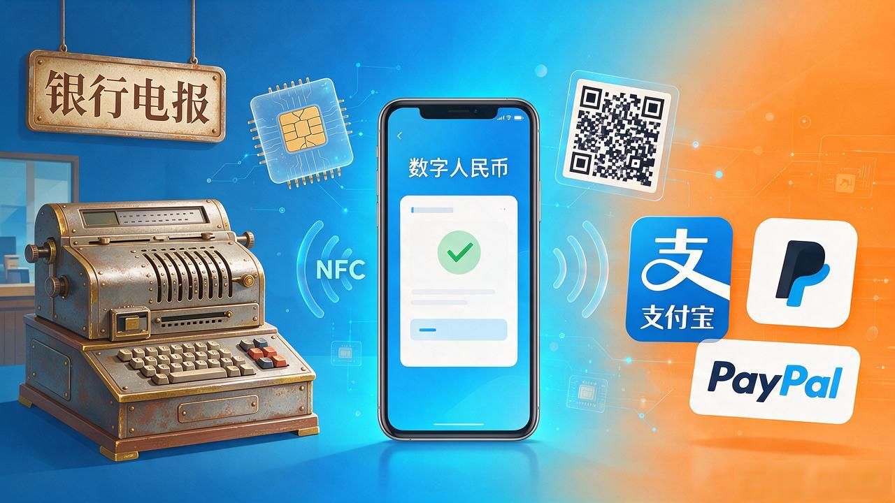 货币数字化怎么出现的？从银行电报到你手机里的数字人民币