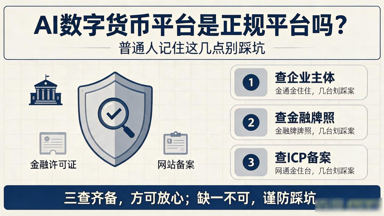 AI数字货币平台是正规平台吗？普通人记住这几点别踩坑