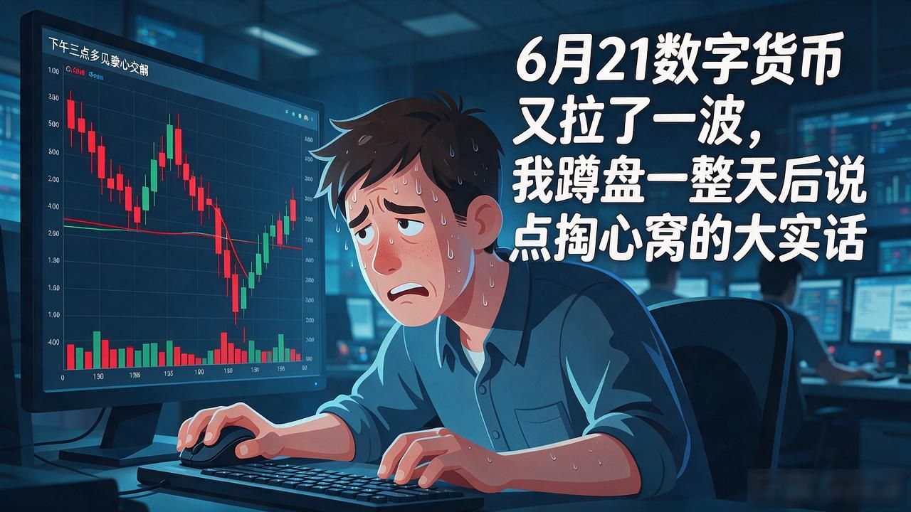 6月21数字货币又拉了一波，我蹲盘一整天后说点掏心窝的大实话