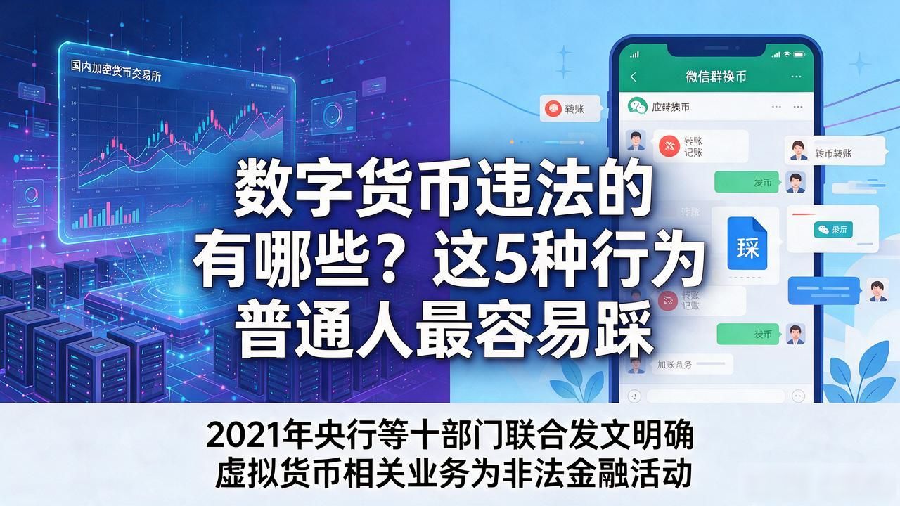 数字货币违法的有哪些？这5种行为普通人最容易踩